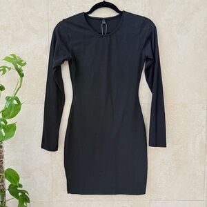 Face2Face Black Long Sleeve Bodycon Mini Dress NWT Size Small